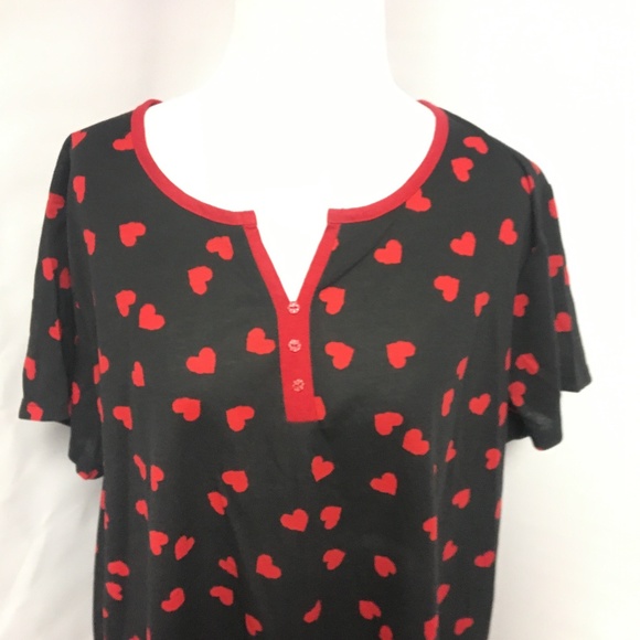 Simplybasic Sleepwear Top Heart Prints XL (16-18) - Picture 1 of 6